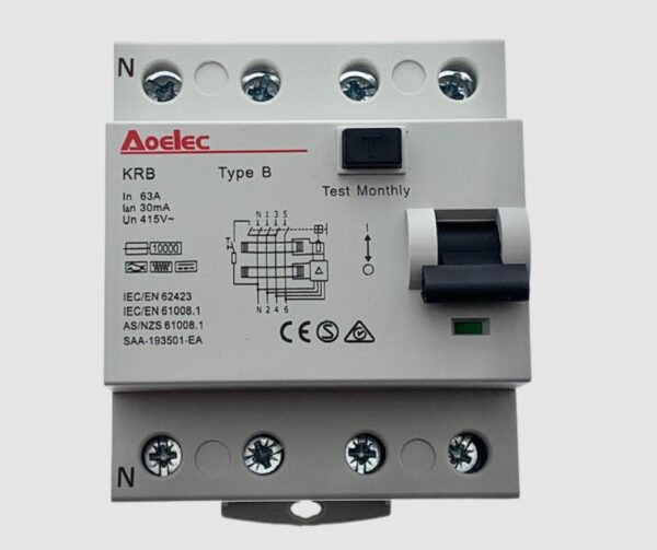 RCD Type B, RCCB, 63 Amp, 3 Phase