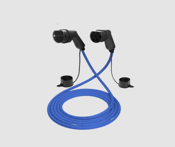 EV Power Type 2 to Type 2, 3-Phase Lead, 5m (Highlighter Blue)