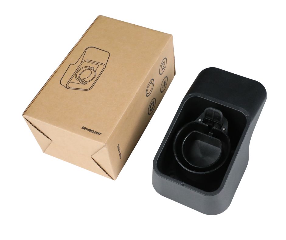 TYPE 2 ev charging cable holder beside box