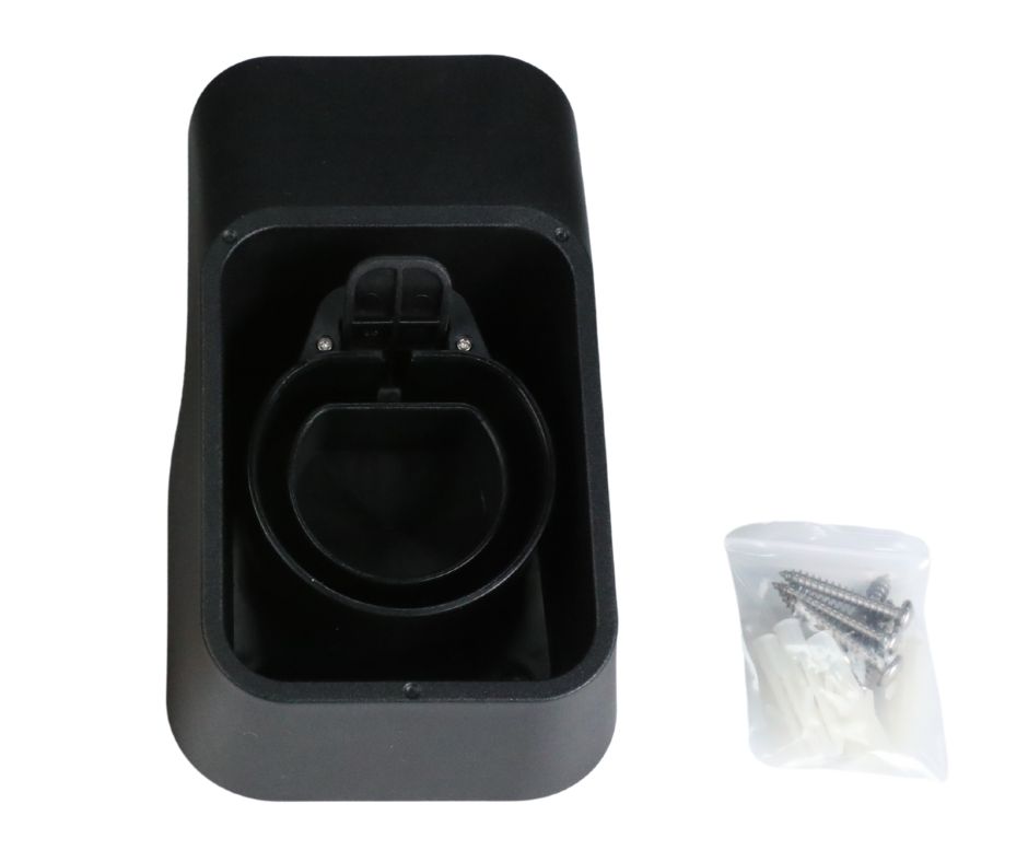 TYPE 2 ev charging cable holder beside screwa
