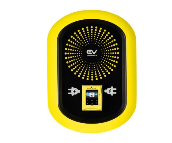 EV Meter Pay2 Dual Socket, 22 kW Tap and Go EV Wall Charger (3-phase)